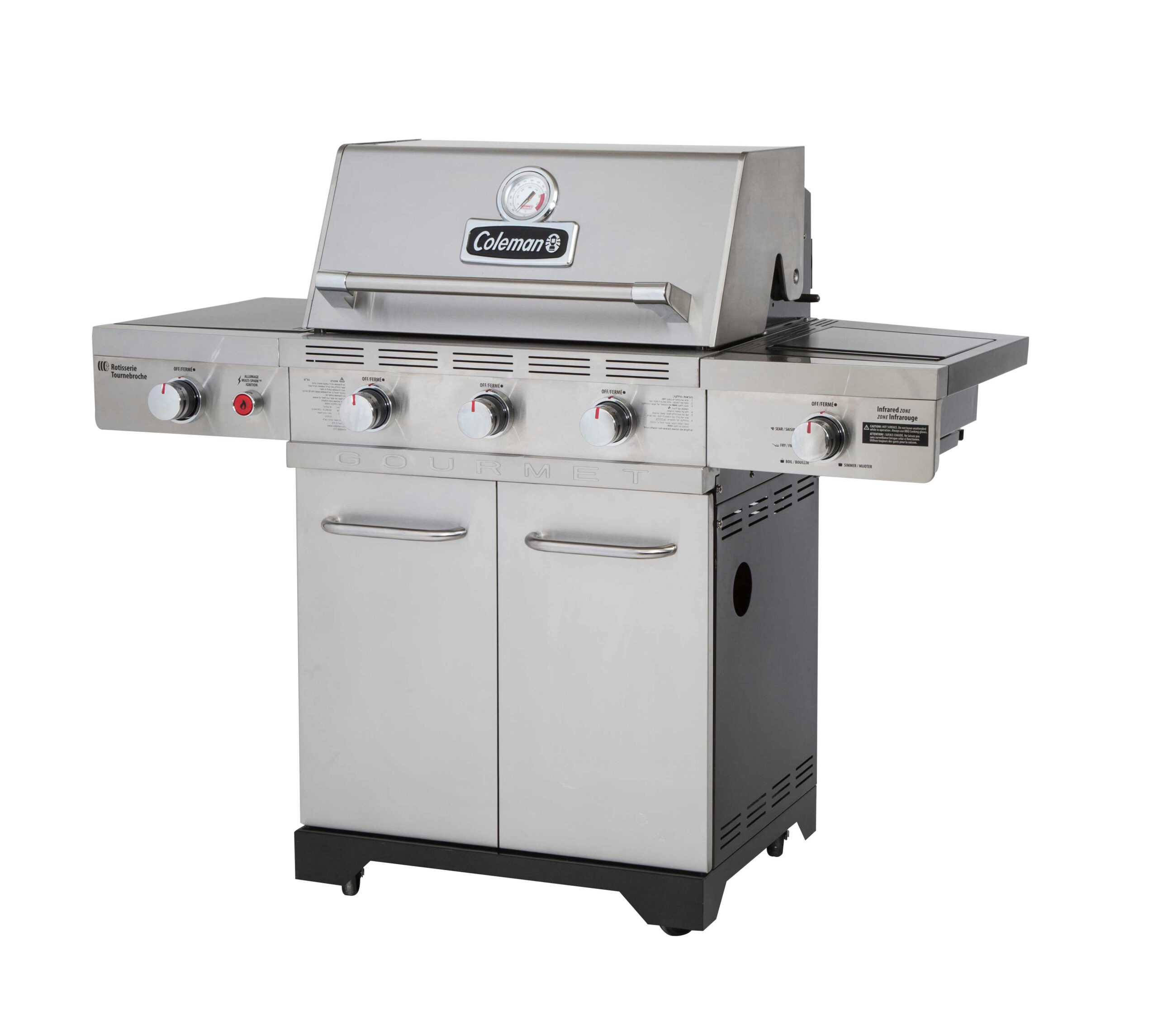 גריל גז Coleman Platinium C-850 נירוסטה | 3 מבערים + כירת אינפרא